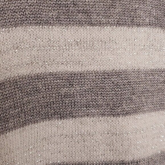 H&M Mama Womens White Silver Striped Tunic Sweater XS - Picture 4 of 6